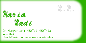 maria madi business card